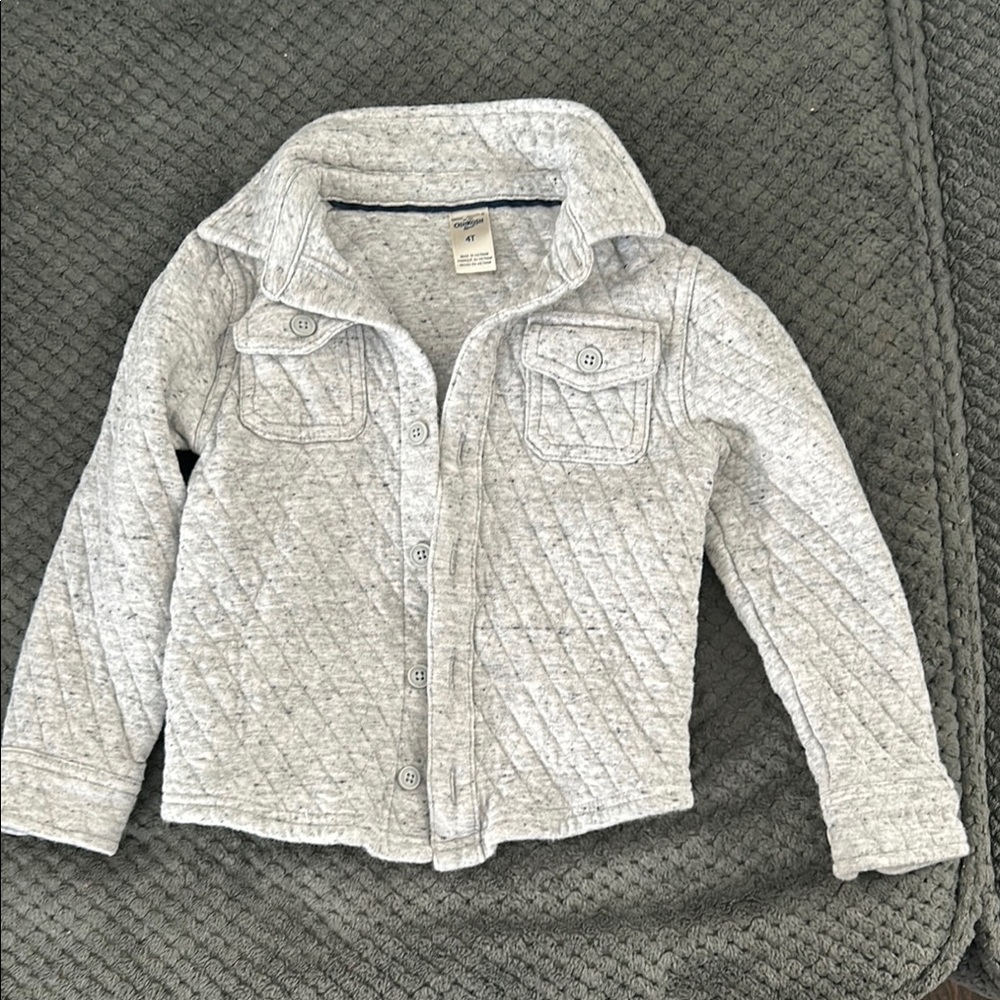 Gray Quilted Jacket
